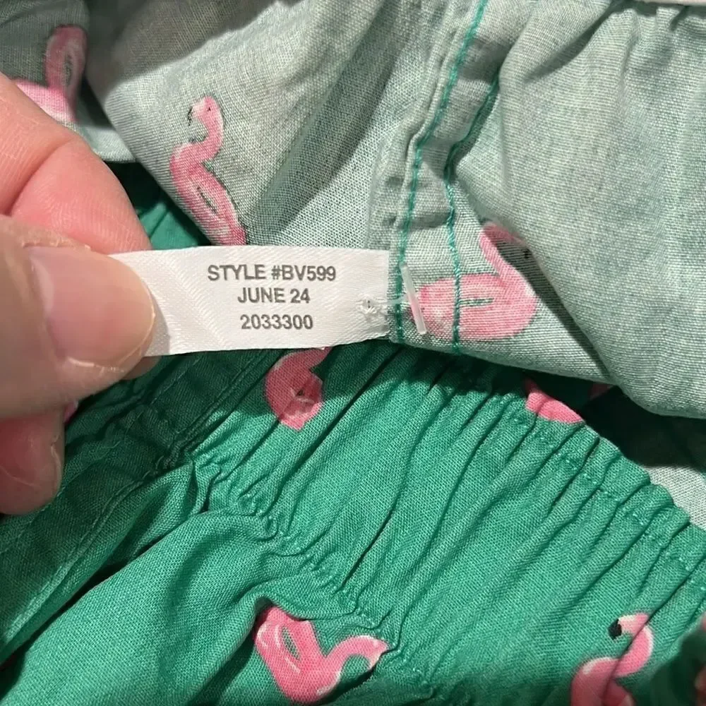 J. Crew Factory bv599 Pink and green flamingo boxers size small NWT